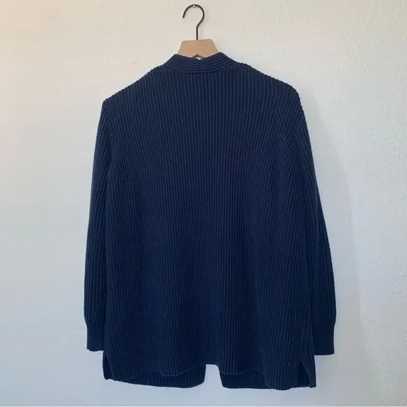 Madewell 100% Cotton Navy oversized Cardigan - Picture 4 of 4